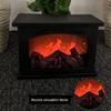 Touch Switch LED Fireplace Lantern Premium Simulation Log Fire Place Lantern Christmas Decorative Fireplace Lamp