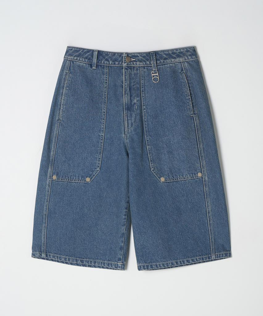 DTHIRTYONE (Woman) Carpenter Denim Bermuda Pants (Bleach Blue)