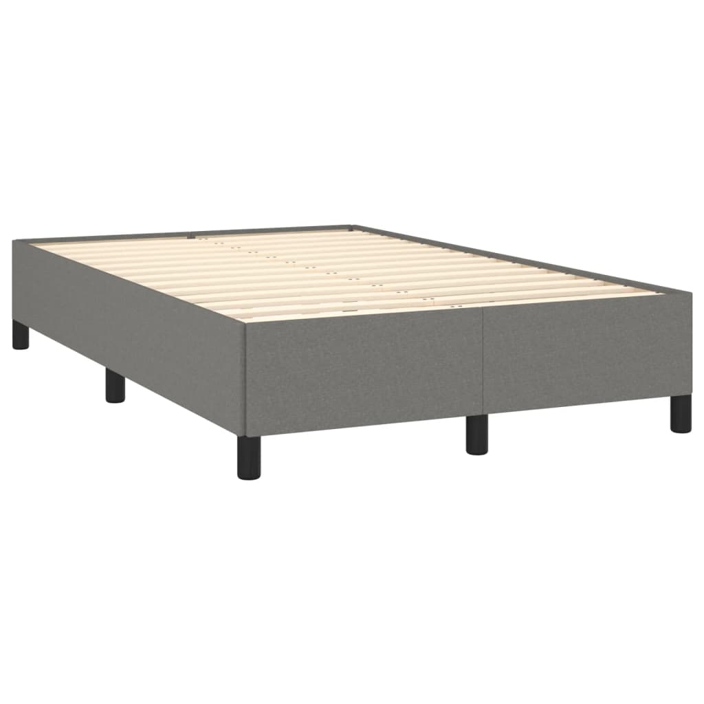 Vidaxl Bed Frame Without Mattress, Dark Grey, 120X200 Cm, Upholstered