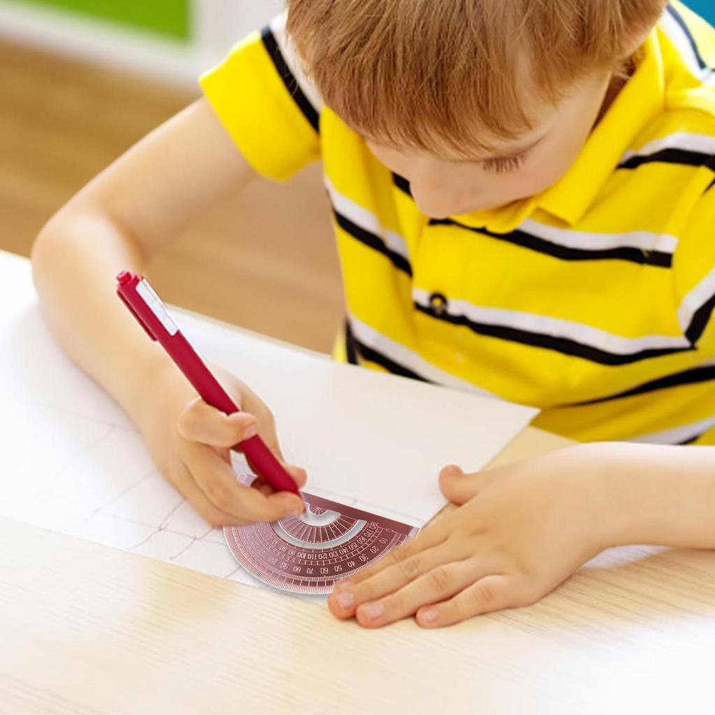 Retro Copper Half CircleProtractor Ruler Stationery Measuring Tool School Office Supplies For Students Geometry Drafting School