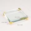 Pyramid Crystal Metal Ornament: Luxury Display Plate for Jewelry, Minerals, Figurines, & Wine
