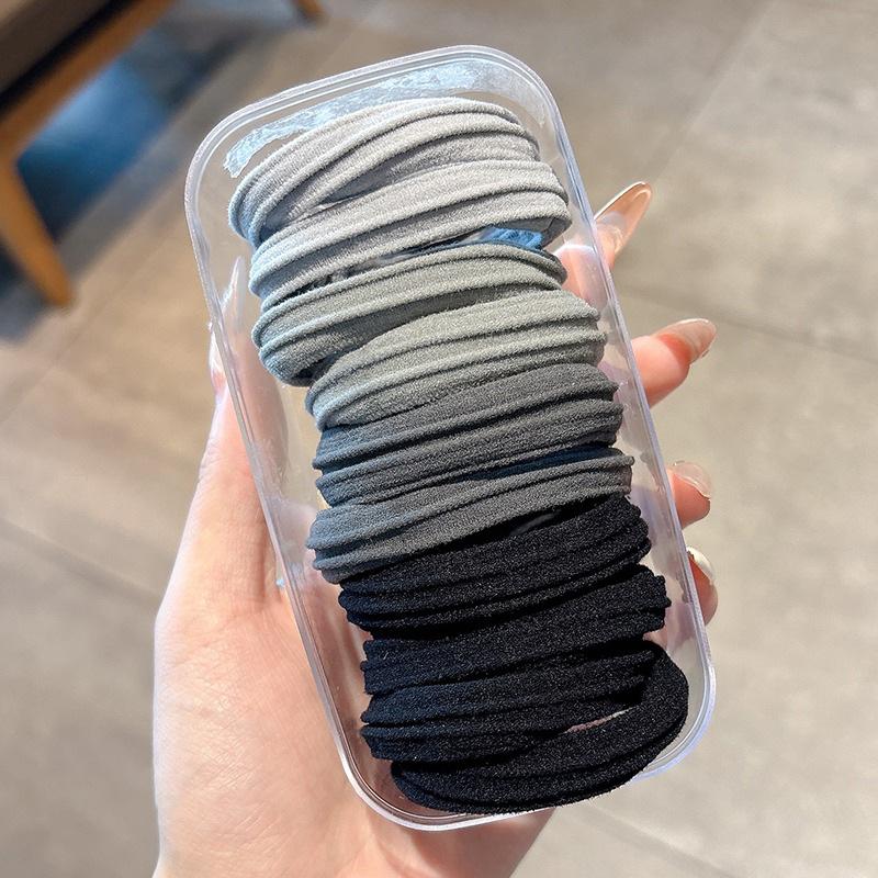 Colorful Hair Elastics Ties Band Ponytail Holders Rope Scrunchies Hoop Hairband for Woman Men Girls Thin Hairstyle Accessory