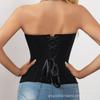 Fishbone Tube Top  Sexy Three-dimensional Body-building Slimming Waist Strap Design  Chest-wrapped Off-shoulder Top