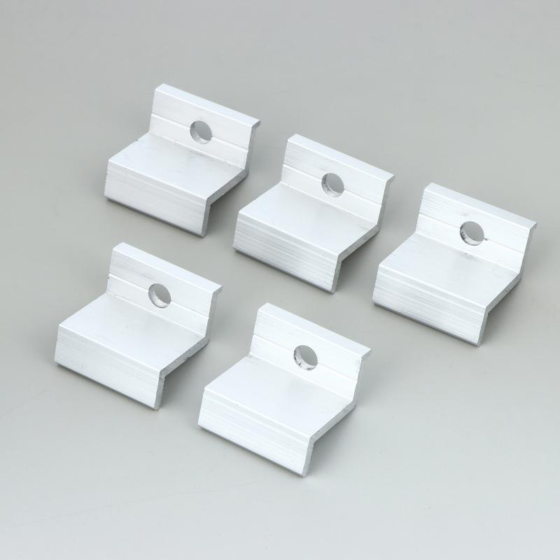 5/10Pcs For Aluminum Alloy Solar Panel End Clamps For PV Module Racking Mount System Accessories Photovoltaic Mounting