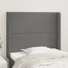 VidaXL Headboard with Ears Grey 93x16x118-128 Cm Faux Leather3119522