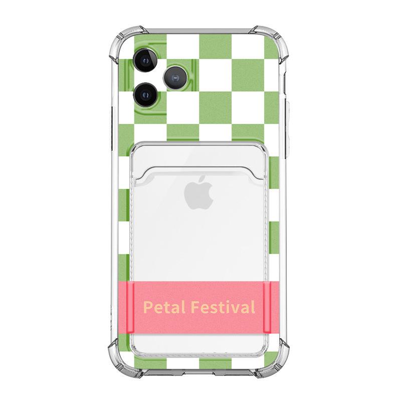 

Чехол-держатель для карт Zhitai Chessboard для iPhone 15, 14, XS, 16 Pro Max Apple 11