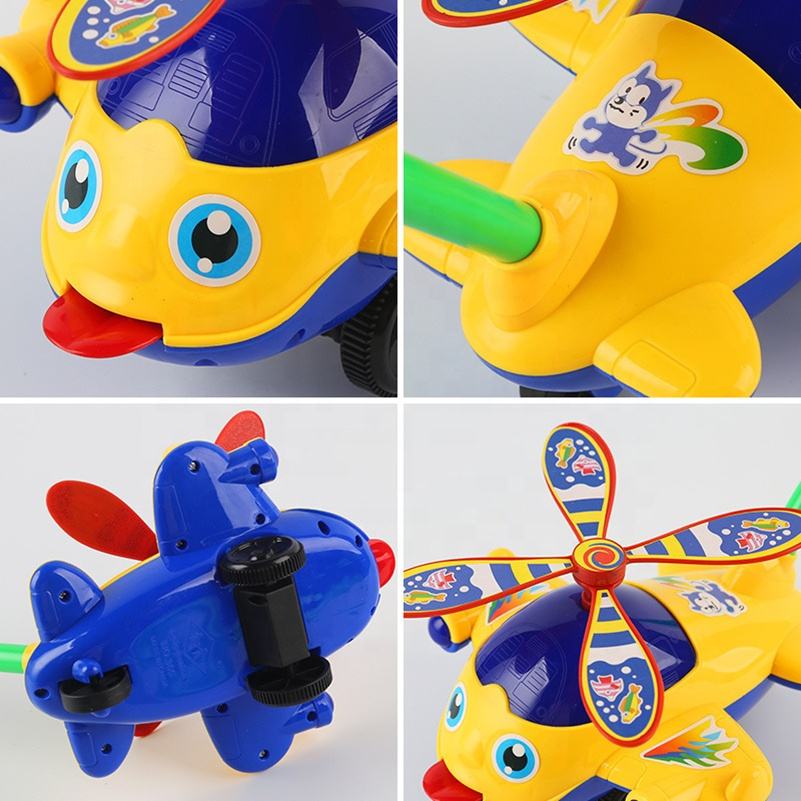 Baby Walker Toy Hand Push Toddler Toy Plane Car Toy Push Along Walking Toy for Kids Children Boys Girls Outdoor