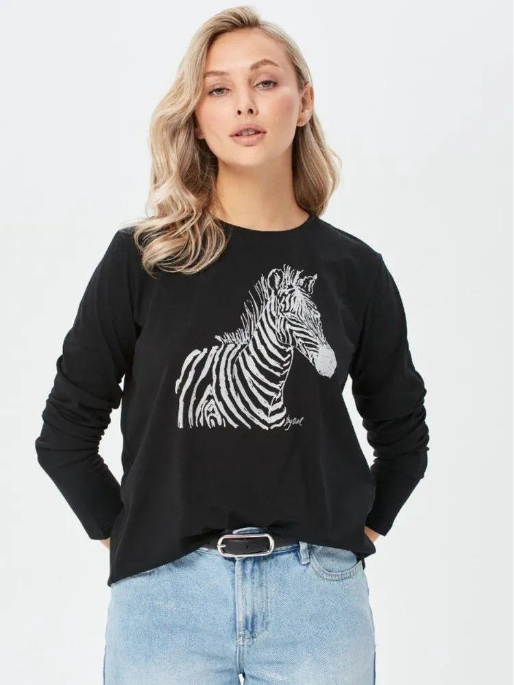 Women s Casual Loose Fit Long Sleeve Round Neck Autumn T-shirt, 2025 Trendy Base Layer. M чёрный