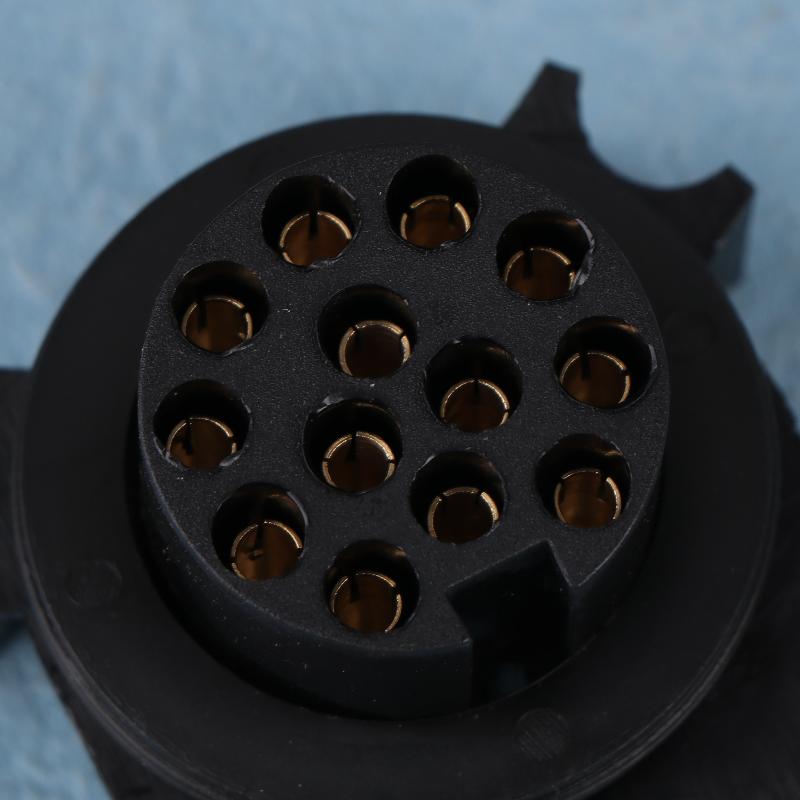 13Pin 12V Euro Round Trailer Caravans Socket Electrical Connector Adapter Towing Socket Plug Car Accessories
