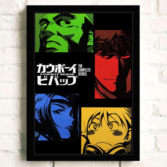 Japanese Action Science Fiction Anime Cowboy Room Oil Painting Poster Retro Art Home Wall Decoration Picture