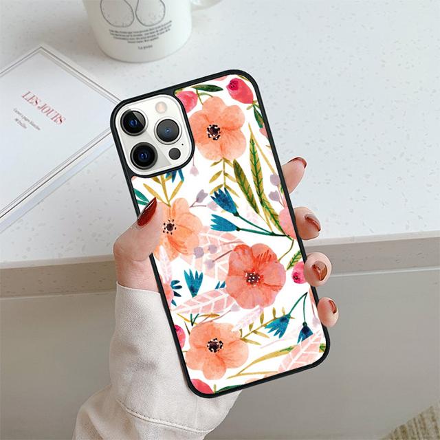 Tropical Flowers Phone Case For iPhone 17 Air 13 12 14 15 16  Cover For Apple Pro Max Plus