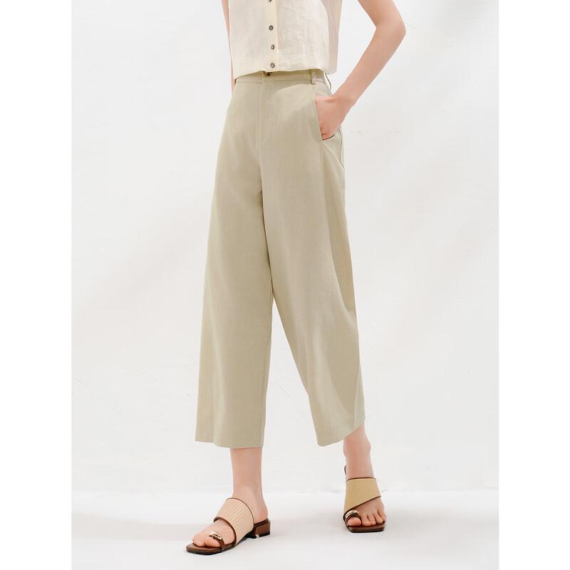 JIUZI ANNAKO Minimalist Relaxed Cropped Pants
