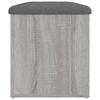 Storage Bench In Grey Sonoma 82 X 42 X 45 Cm Particleboard