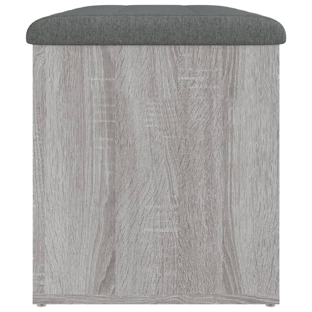 Storage Bench In Grey Sonoma 82 X 42 X 45 Cm Particleboard