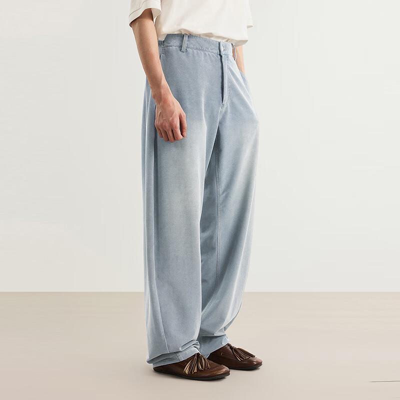 CROQUIS Men's 2025 Summer Curved Loose Denim Jeans