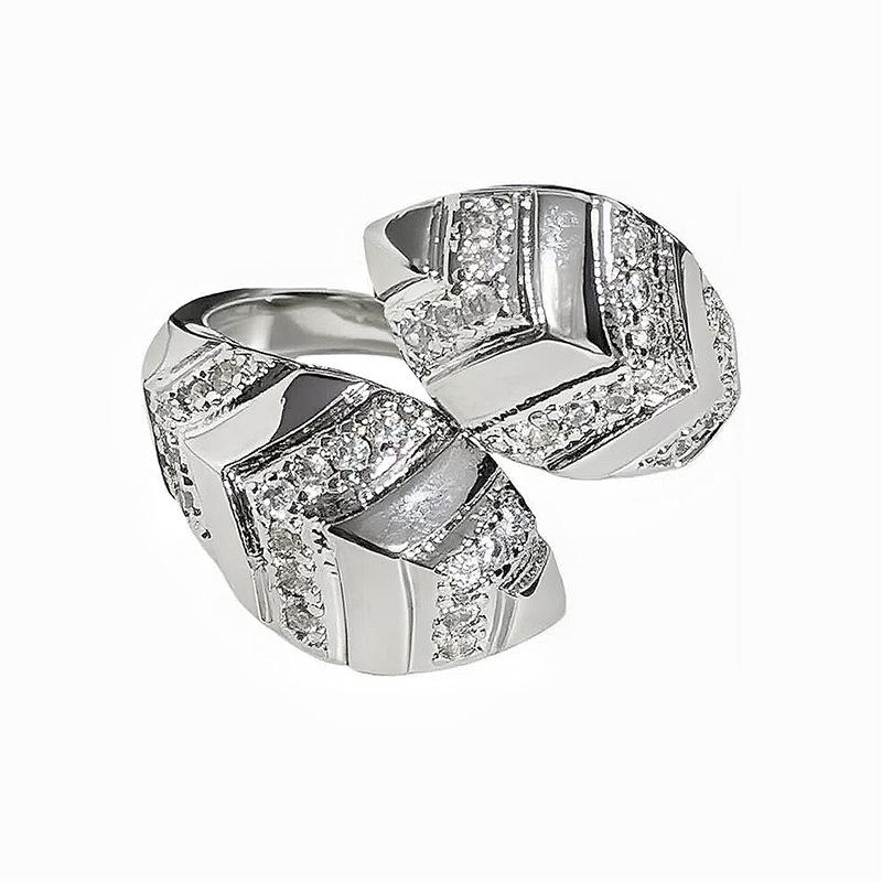 Planet Saturn Full Of Diamonds, Zircon, Gypsy Open Ring, Women'S Light Luxury Niche High-End Temperament French Index Finger Ring