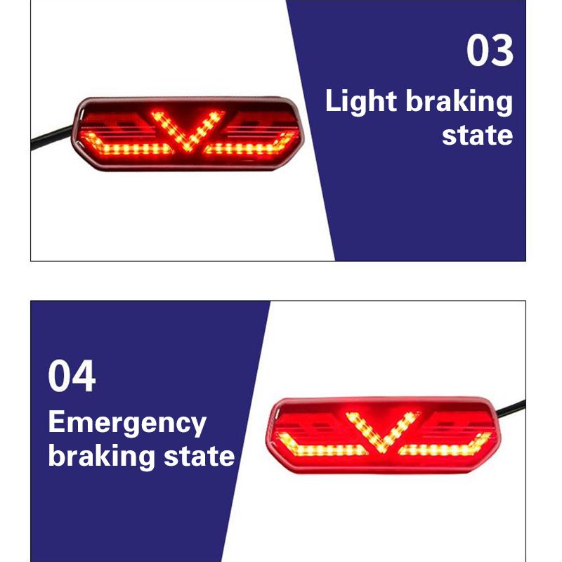 Tylne Światło LED Tylne Światło Samochodu Elektrycznego Motocykla Tylne Światło Przeciwmgielne Światło Pozycyjne Światło Hamowania Światło Konwersji