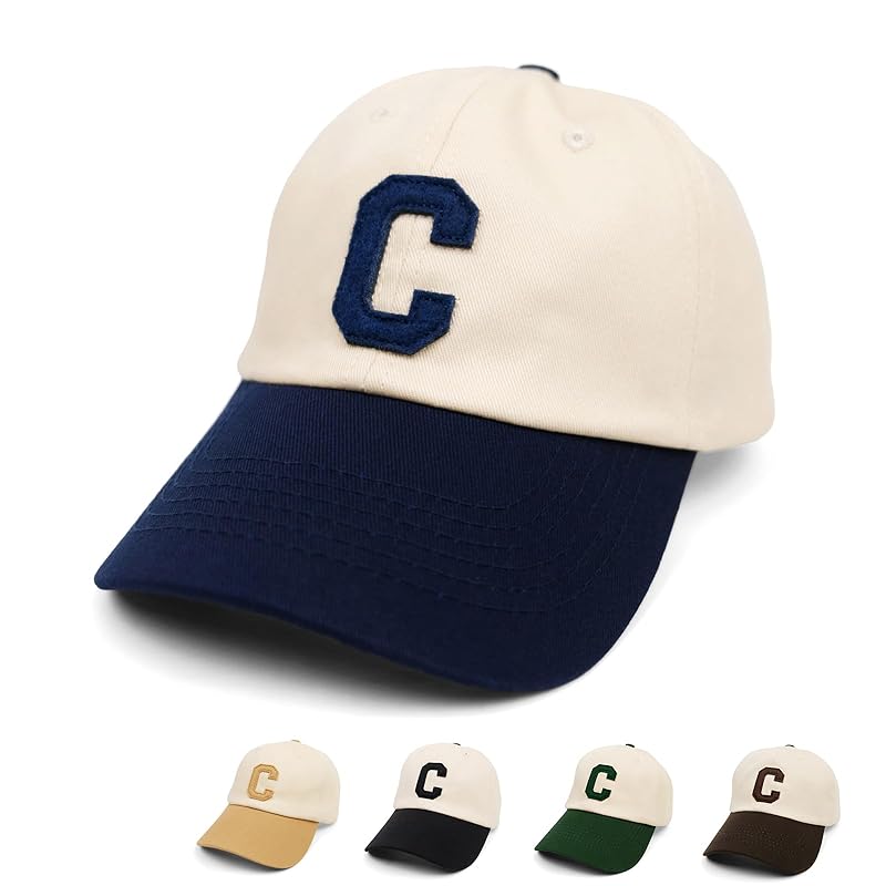 

[NAMEOF] C logo baseball cap street casual hat two tone South Korea work American casual simple unisex men s ladies basic sporty (JP, alphabet, Free