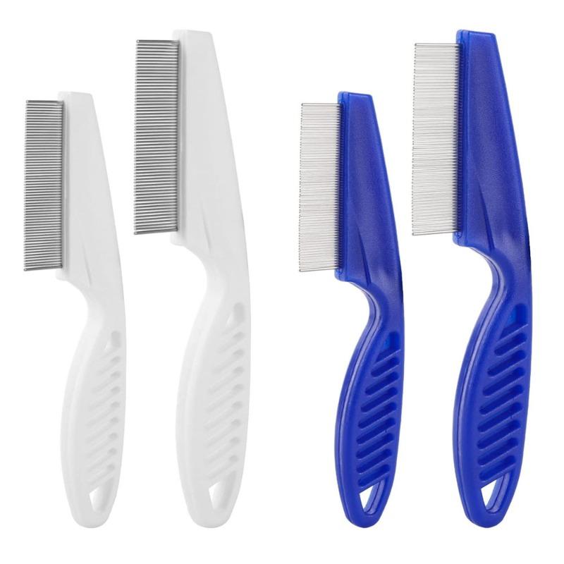Flea Comb Set, Stainless Steel Louse Comb and Steel Grate 6-piece Set