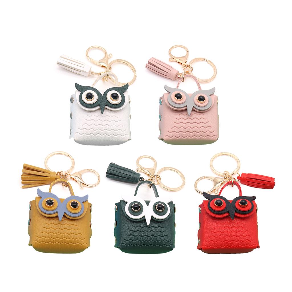 Cute Animal Car Holder Leather Coin Purse Keychain Decoration Accessories