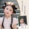 2pcs Hair Bands Pony Tail Hairpiece Fake Braids Twist Braid Wig Children Bowknot Ponytail  Girls