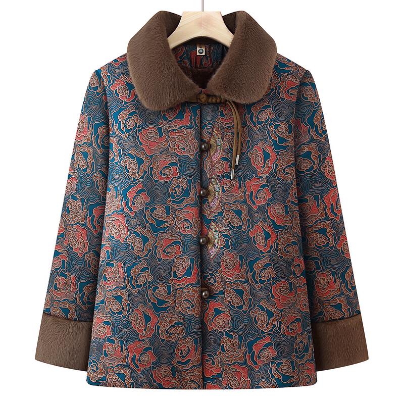 Yalu Winterjacke für Damen mittleren und höheren Alters mit Samtfutter