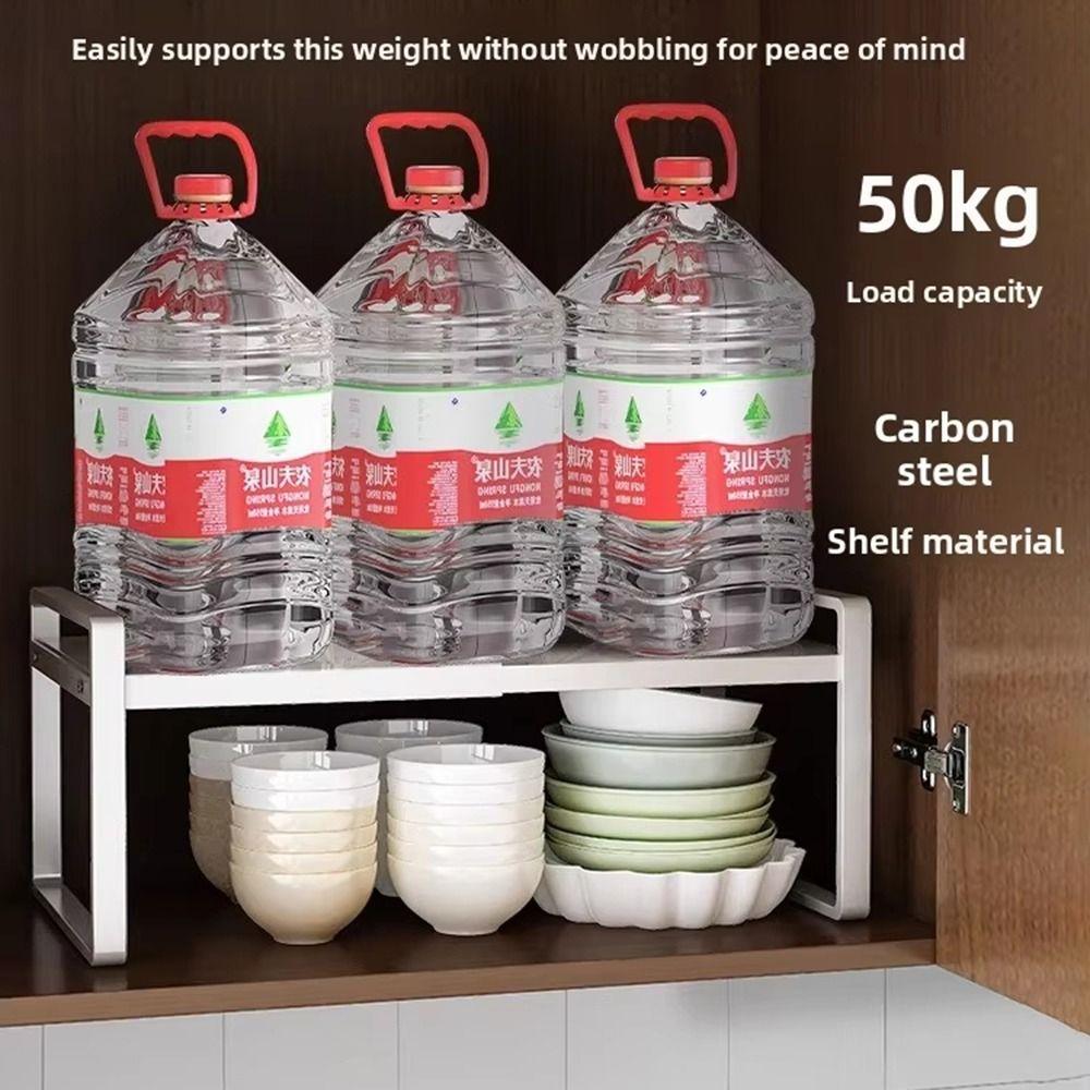 Space Saving Adjustable Kitchen Organizer Layered Countertop Pot Holder  Bowl