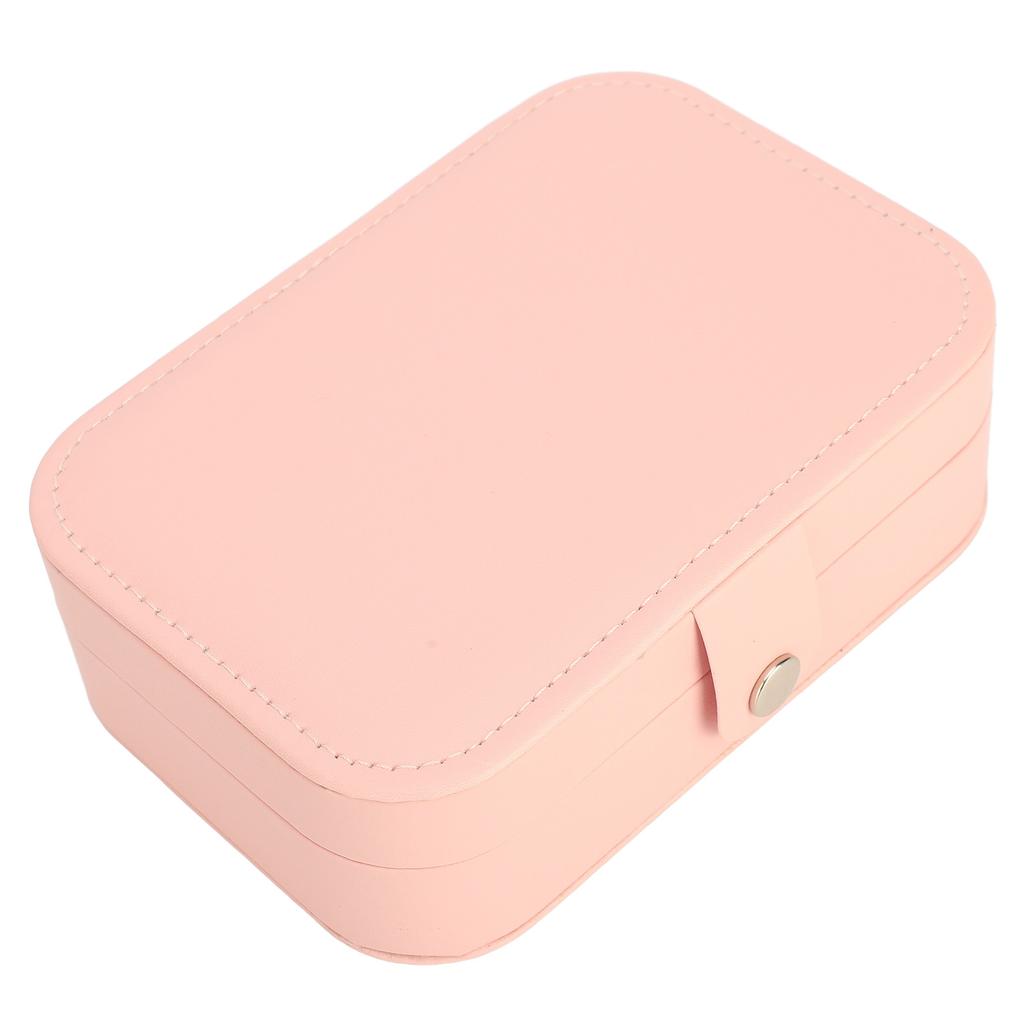 Travel Jewelry Box Portable Mini Jewelry Storage Box Double Layer PU Leather Jewelry Organizer for Earrings Rings