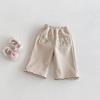 Pantaloni in Pizzo Stile Coreano con Ricami e Fodera in Velluto per Ragazze - Eleganti Gamba Dritta - Inverno 2025