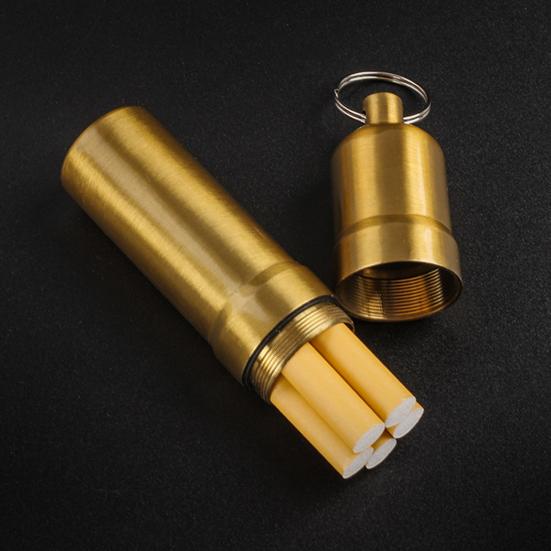 Metal Herb Roll Storage Box with Keychain Portable Travel Mini Herb Roll Case Ashtray Multi-function Pill Organizer Container