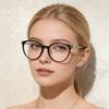 Fashion Premium TR90 Round Women's Glasses Frame Ultralight Anti-Slip Alloy Legs for Urban Chic & Commute Style
