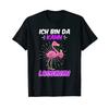 Ich Bin Da Kann Losgehen Party Escalation Flamingo T Shirt Black S Vintage Washed Stretched Casual Breathable Stylish Soft