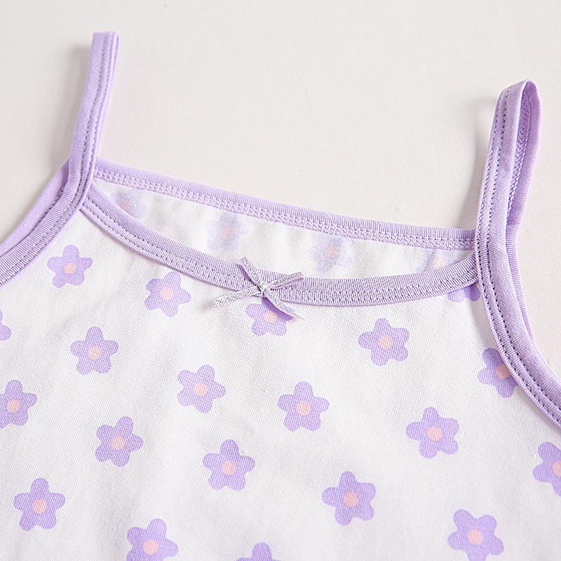 Girls' Cotton Summer Vest - Soft Korean Sling for Children