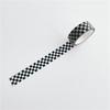 5m Black White Plaid Washi Tape Korean Ins Style Hand Drawn English Letters Decorative Paper Tape for Journaling Scrapbooking