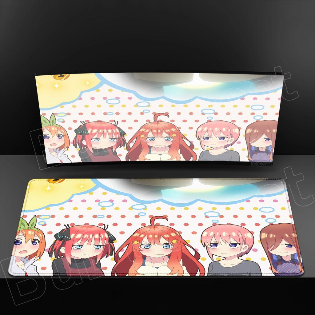Hd Printing Quintessentials Quintuplets Mouse Pad Computer Gamer Locking Edge NonSlip Mouse Pad Anime Girl Keyboard Pc Desk Pad