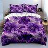 Purple Floral Three-Piece Bedding Set Exquisite Three-Piece Bedding Set Gift For Kids And Adults