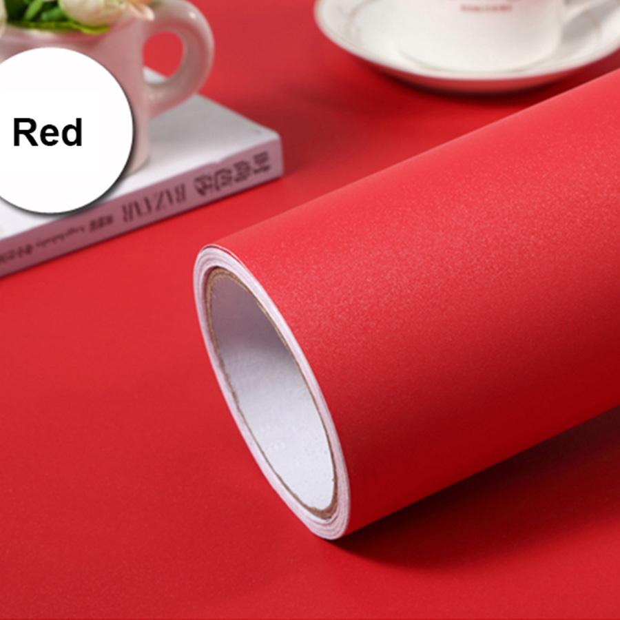 Matte Solid Color Wallpaper Self-Adhesive Waterproof Bedroom Renovation Dormitory Background Wall Decor Desktop Wardrobe Sticker