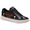 Coach Peanuts X  Canvas Leather Round Toe Lace-Up Low-Top Sneakers Women sneakers Black CBP11-M0Q