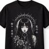 Geisha Japanese Anime Girl Roses Gothic Unisexga Graphic Unisex TShirt