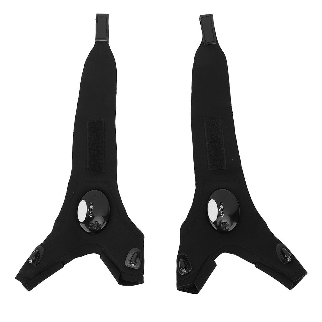 Industrial LED Flashlight Gloves Waterproof Adjustable Fingerless Glove Lights for Electricians Mech