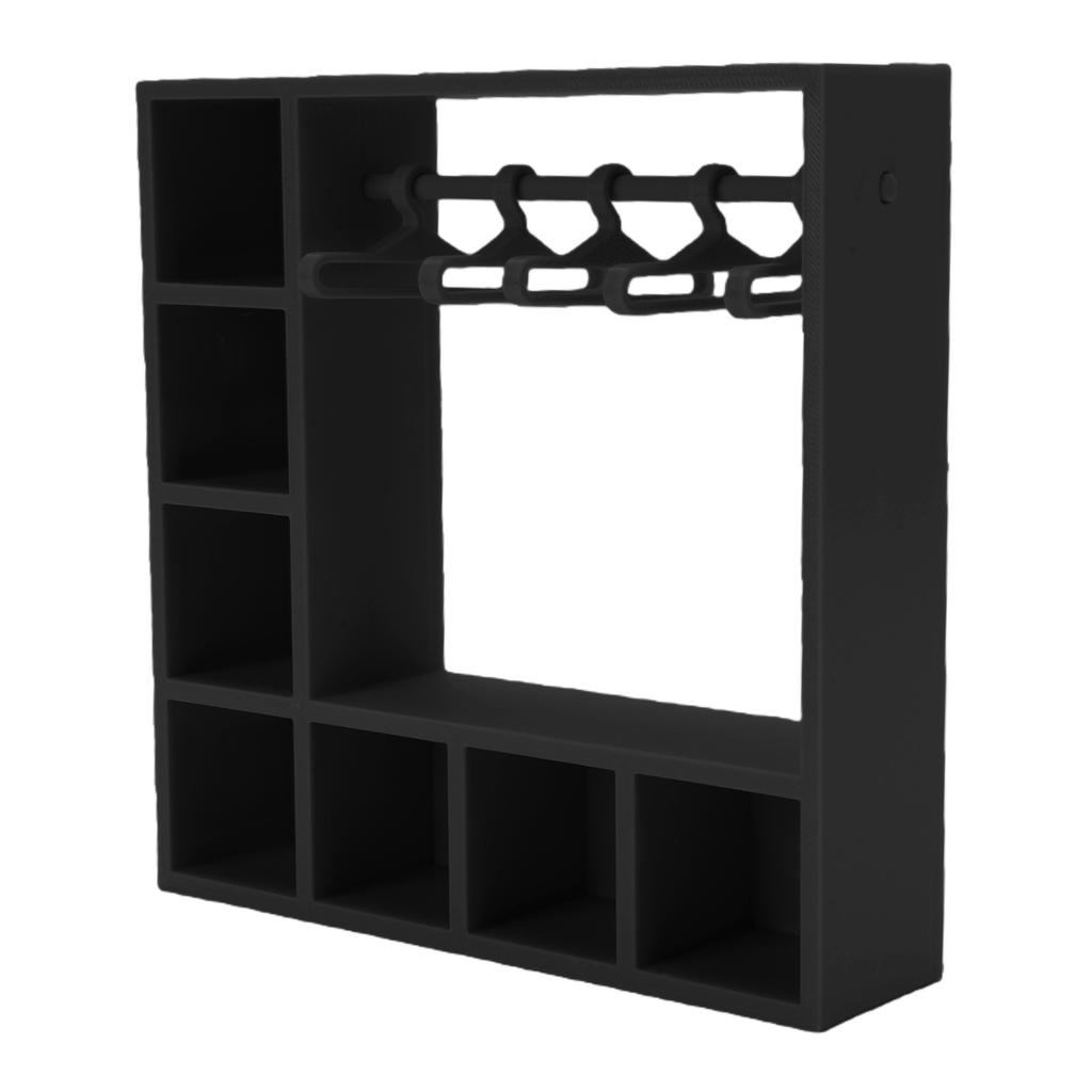 Doll Clothes Closet Wardrobe with 10 Hangers Doll Accessories Display Box Figures Clothing Storage Cabinet