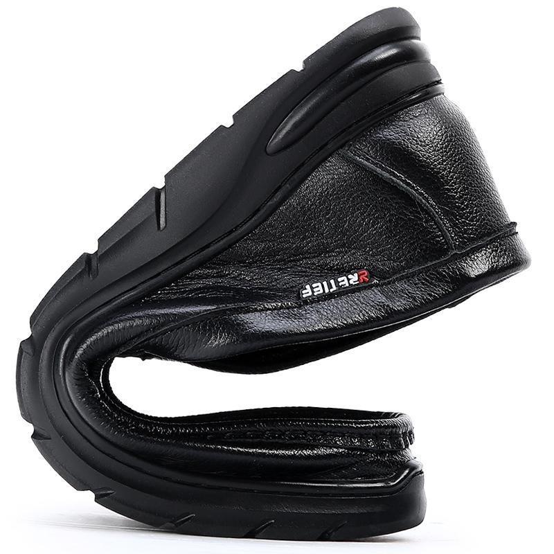 Spring new first-layer cowhide men's single shoes business casual leather shoes breathable soft sole comfortable wear-resistant Doudou shoes