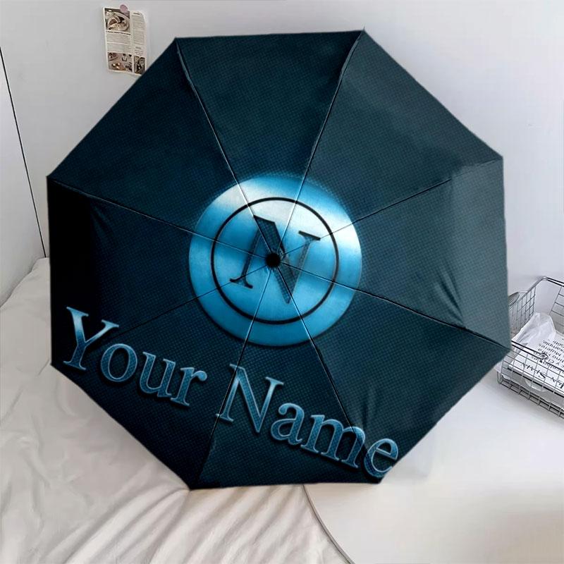 1 PC Automatic Folding Umbrella - SSC Napoli Custom Name Pattern, Portable & Foldable Design with 8 Ribs, Christmas Birthday Gifts