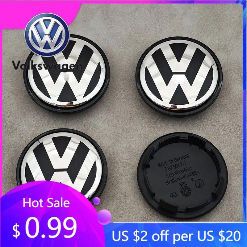 2026 Hot Emblems For VW Volkswagen Jetta MK5 Golf 4pcs/set 65mm Car Wheel Center Caps Rim Hub Caps For Volkswagen VW Golf 6 Pass ZG9