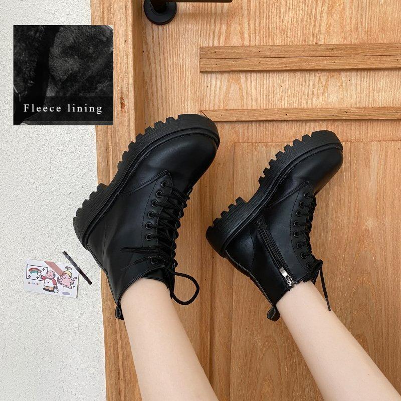 2025 Thin Shoes Tide Martin Boots Women Spring and Autumn New Black Single Boots Thin Short Boots