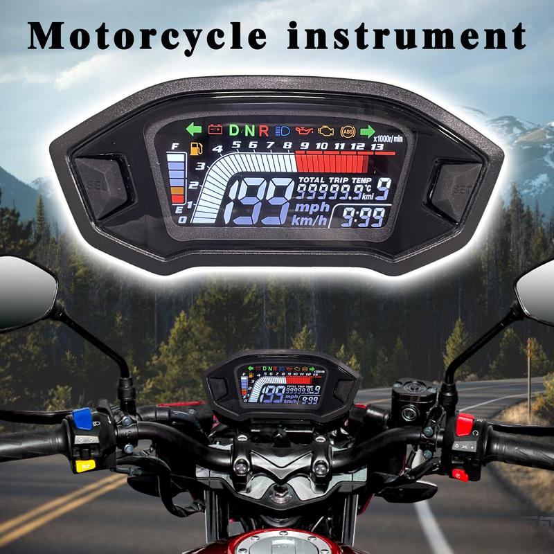 Universelles Motorradzubehör Digitales Geschwindigkeitsmesser-Instrumentenpanel Kilometerzähler Drehzahlmesser für Honda Grom Msx125 CB500F CRF250L