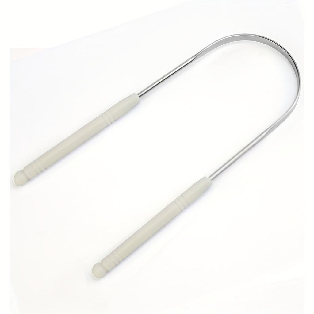 1/2Pcs Stainless Steel Tongue Cleaning,Effective Oral Care With Tongue Scraper, Brush, Clearing Tool  For Bad Breath Reduction