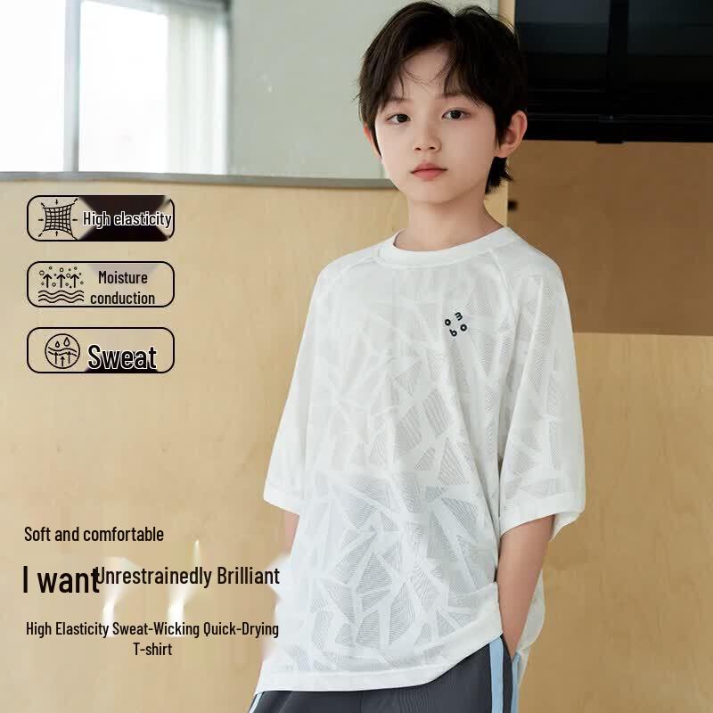 Boys Quick-Dry Breathable Short Sleeve T-shirt 150cm