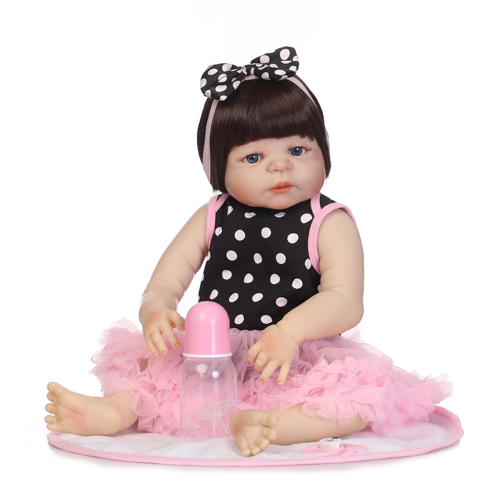 Realistic Silicone Baby Doll Companion Toy - Cute Creative Gift 57 cm как