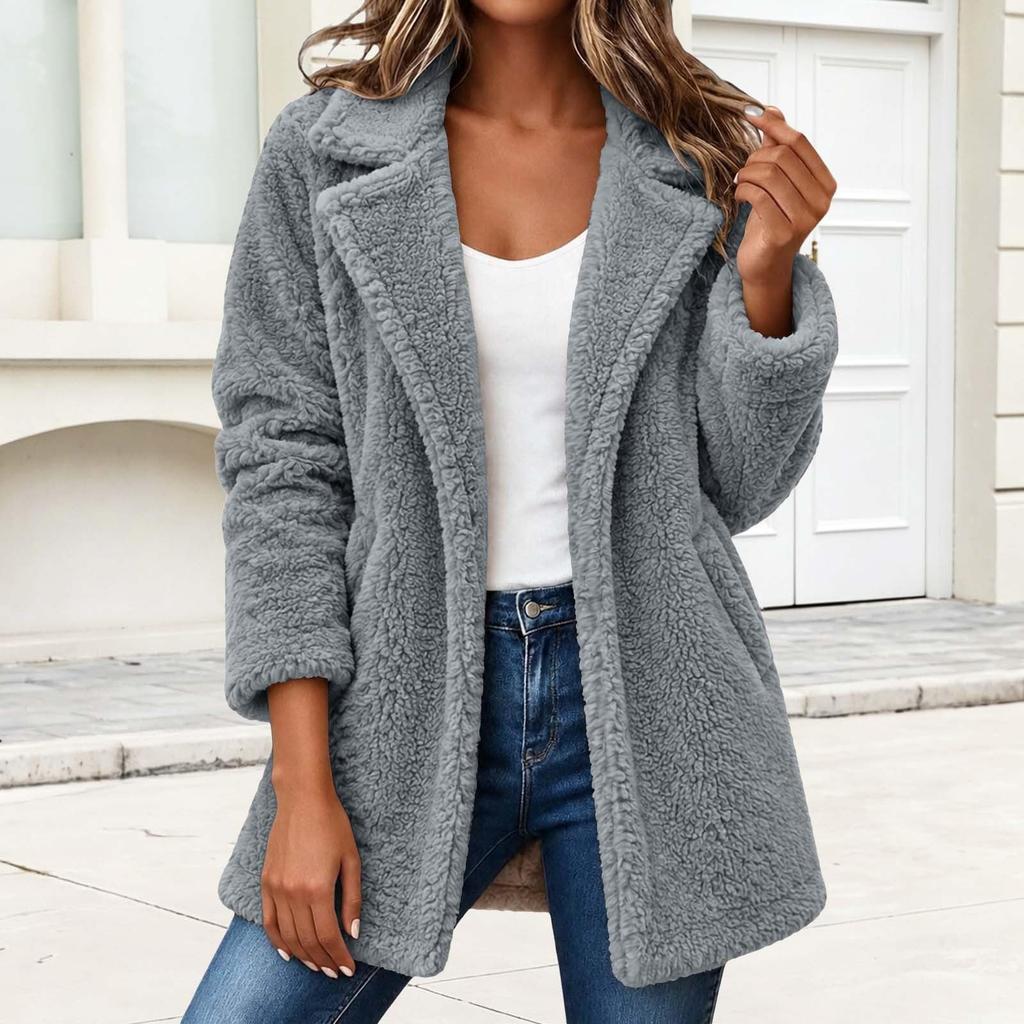 Jacket Dressy Casual Fall Winter Coat Teddy Cardigan Sweater